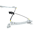 Front, Passenger Side Power Window Regulator, Without Motor, Coupe