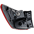 Passenger Side, Outer Tail Light, with Bulb, Halogen, Red Lens, Base Model, CAPA Certified