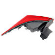 Passenger Side, Outer Tail Light, with Bulb, Halogen, Red Lens, Base Model, CAPA Certified