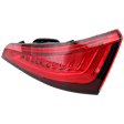 2016 Audi Q5 - Passenger Side, Upper LED Tail Light, With bulb(s), Mounts on Liftgate, OE Replacement