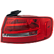 Passenger Side, Outer Tail Light, with Bulb, Halogen, Clear and Red Lens