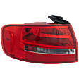 Driver Side, Outer Tail Light, with Bulb, Halogen, Clear and Red Lens