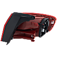 Driver Side, Outer Tail Light, with Bulb, Halogen, Clear and Red Lens