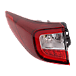 Driver Side, Outer Tail Light, with Bulb, Halogen/LED Combo, Red Lens, 4 Cyl., 2.0L Engine