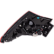 Driver Side, Outer Tail Light, with Bulb, Halogen, Clear and Red Lens, Base Model, CAPA CERTIFIED