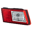 Driver Side, Inner Tail Light, with Bulb, Halogen, Clear Lens, Sedan
