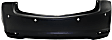 Rear Primed Bumper Cover, With Parking Aid Sensor Holes, CAPA Certified