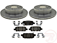 1288CH980113R 2-Wheel Set Rear Brake Disc and Pad Kit, Plain Surface 292.1 mm R-Line Series, Includes (1) Brake Pad Set and (2) Brake Disc