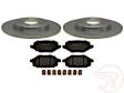1719CH780623R 2-Wheel Set Rear Brake Disc and Pad Kit, Plain Surface 305.05 mm R-Line Series, Includes (1) Brake Pad Set and (2) Brake Disc