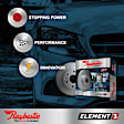 66670FZN Rear, Driver or Passenger Side Brake Disc, Coated, Plain Surface, Solid, 5 Lugs, 334.01 mm, Element3 Series