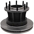 680639 Front, Driver or Passenger Side Brake Disc, Plain Surface, Vented, 8 Lugs, RWD, Specialty Truck, Medium Duty & School Bus Series