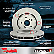 2016 Ford F-150 - Rear, Driver or Passenger Side Brake Disc, Coated, Plain Surface, Vented, 6 Lugs, 336.04 mm, Power Operated Parking Brake, 3.5L 6Cyl, Element3 Series
