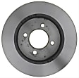 96155R Rear, Driver or Passenger Side Brake Disc, Plain Surface, Solid, 4 Lugs, 258.06 mm,, R-Line Series