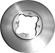 96158R Front, Driver or Passenger Side Brake Disc, Plain Surface, Vented, 4 Lugs, 281.69 mm,, R-Line Series