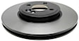 2011 Mini Cooper - Front, Driver or Passenger Side Brake Disc, Plain Surface, Vented, 4 Lugs, 293.8 mm, 1.6L 4Cyl, R-Line Series