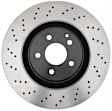 2007 Mercedes Benz S600 - Front, Driver or Passenger Side Brake Disc, Cross-Drilled, Vented, 5 Lugs, 350.01 mm, 5.5L 12Cyl, R-Line Series
