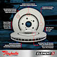 980980FZN Rear, Driver or Passenger Side Brake Disc, Plain Surface, Solid, 4 Lugs, 262.13 mm, 1.6L, 4Cyl, Element3 Series