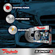 980980FZN Rear, Driver or Passenger Side Brake Disc, Plain Surface, Solid, 4 Lugs, 262.13 mm, 1.6L, 4Cyl, Element3 Series