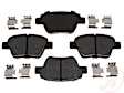 MGD1456CH Premium R-Line Series Ceramic Brake Pads With Layered Shims and Hardware