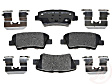 MGD1544CH Premium R-Line Series Ceramic Brake Pads With Layered Shims and Hardware