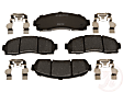 MGD833MH Premium R-Line Series Semi-Metallic Brake Pads With Layered Shims and Hardware