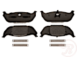 MGD952MH Premium R-Line Series Semi-Metallic Brake Pads With Layered Shims and Hardware