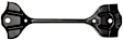 00598 Help Series Battery Hold Down - Black, Steel, Direct Fit, Sold Individually
