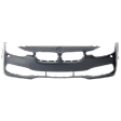 Front Primed Bumper Cover, Primed, Luxury Line, For Models without M Sport Package, with Headlight Washer Holes
