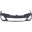Front Primed Bumper Cover, Base Model, Without Parktronic Holes