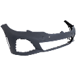 Front Primed Bumper Cover, Base Model, Without Parktronic Holes