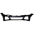 Front Primed Bumper Cover, Base Model, Without Parktronic Holes