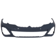 Front Primed Bumper Cover, Base Model, Without Parktronic Holes, CAPA CERTIFIED