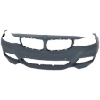 Front Primed Bumper Cover, For Models with M Sport Package and Park Distance Control and without Headlamp Washer, Park Assist, and Side View Camera