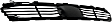 Front, Center Bumper Grille, Black