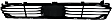 Front, Center Bumper Grille, Black