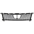 Front, Center Bumper Grille, Gloss Black, Base Model, CAPA CERTIFIED