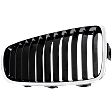 Base Passenger Side Grille Chrome Shell w/ Textured Black Insert