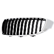 Base Driver Side Grille Chrome Shell w/ Textured Black Insert