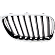 Base Passenger Side Grille Chrome Shell with Painted Black Insert