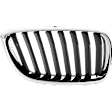 Base Passenger Side Grille Chrome Shell with Painted Black Insert