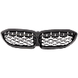 Base Grille Chrome Shell w/ Textured Black Insert