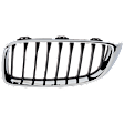 Base Driver Side Grille Chrome Shell with Painted Black Insert