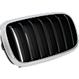 Driver Side Grille Chrome Shell with Textured Black Insert