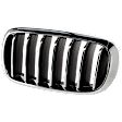 Driver Side Grille Chrome Shell with Textured Black Insert