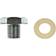 090-005.1 AutoGrade Series Oil Drain Plug - Natural, Steel, Standard, Direct Fit, Sold Individually