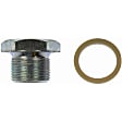 090-011CD AutoGrade Series Oil Drain Plug - Silver, Carbon steel, Direct Fit, Sold Individually