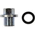 090-024CD AutoGrade Series Oil Drain Plug - Silver, Carbon steel, Standard, Direct Fit, Sold Individually