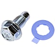 2012 Ford Flex - AutoGrade Series Oil Drain Plug - Silver, Carbon Steel, Pilot point, Direct Fit, Sold Individually