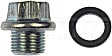 090-042CD AutoGrade Series Oil Drain Plug - Silver, Carbon Steel, Flanged hex, Direct Fit, Sold Individually
