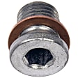 090-182CD AutoGrade Series Oil Drain Plug - Silver, Carbon Steel, Hex, Direct Fit, Sold Individually